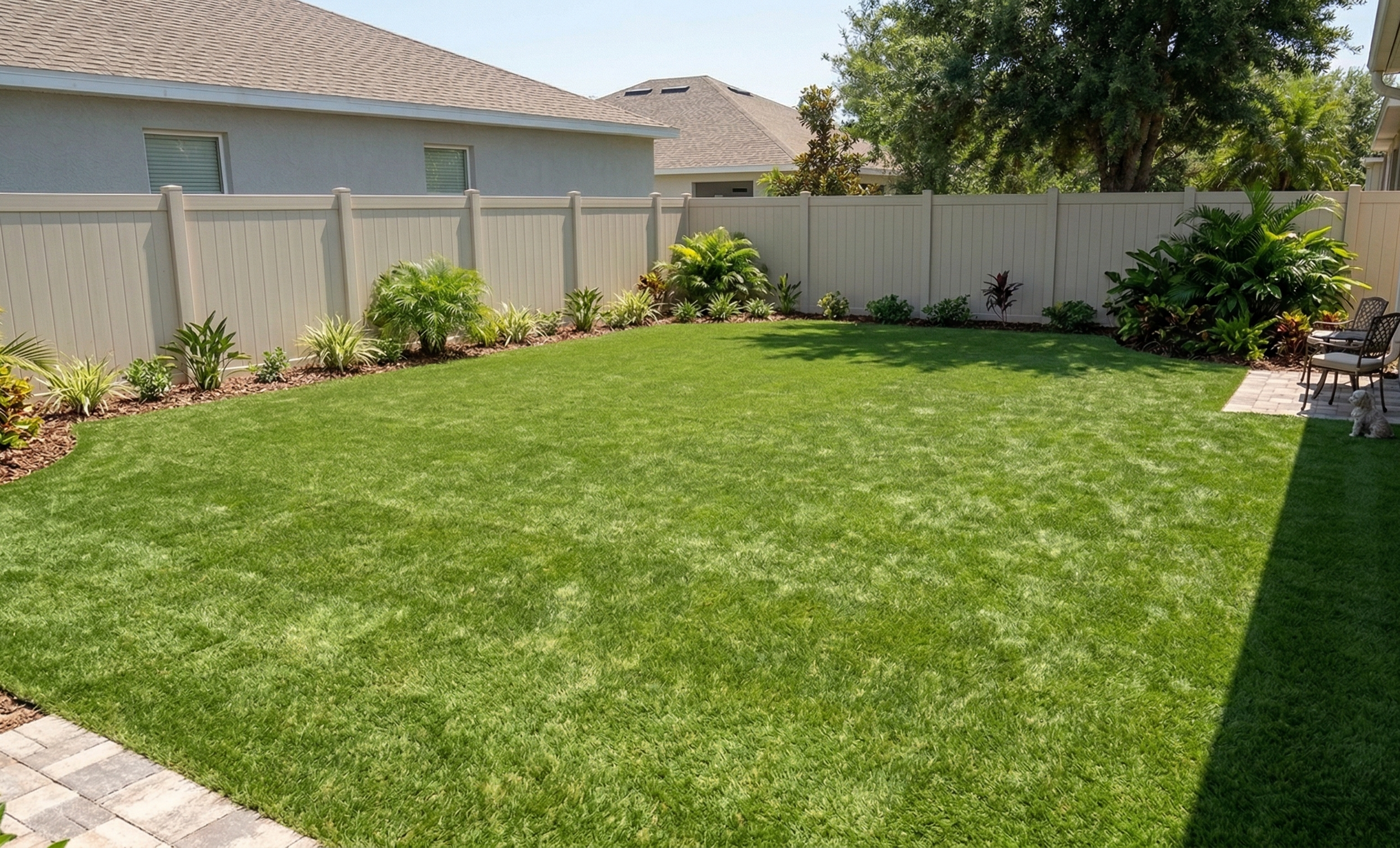 After — transformed backyard