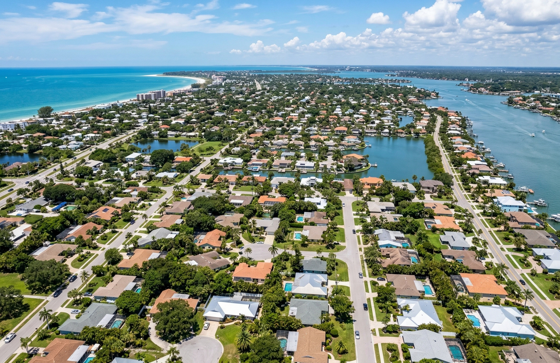 Aerial view of Southwest Florida service area
